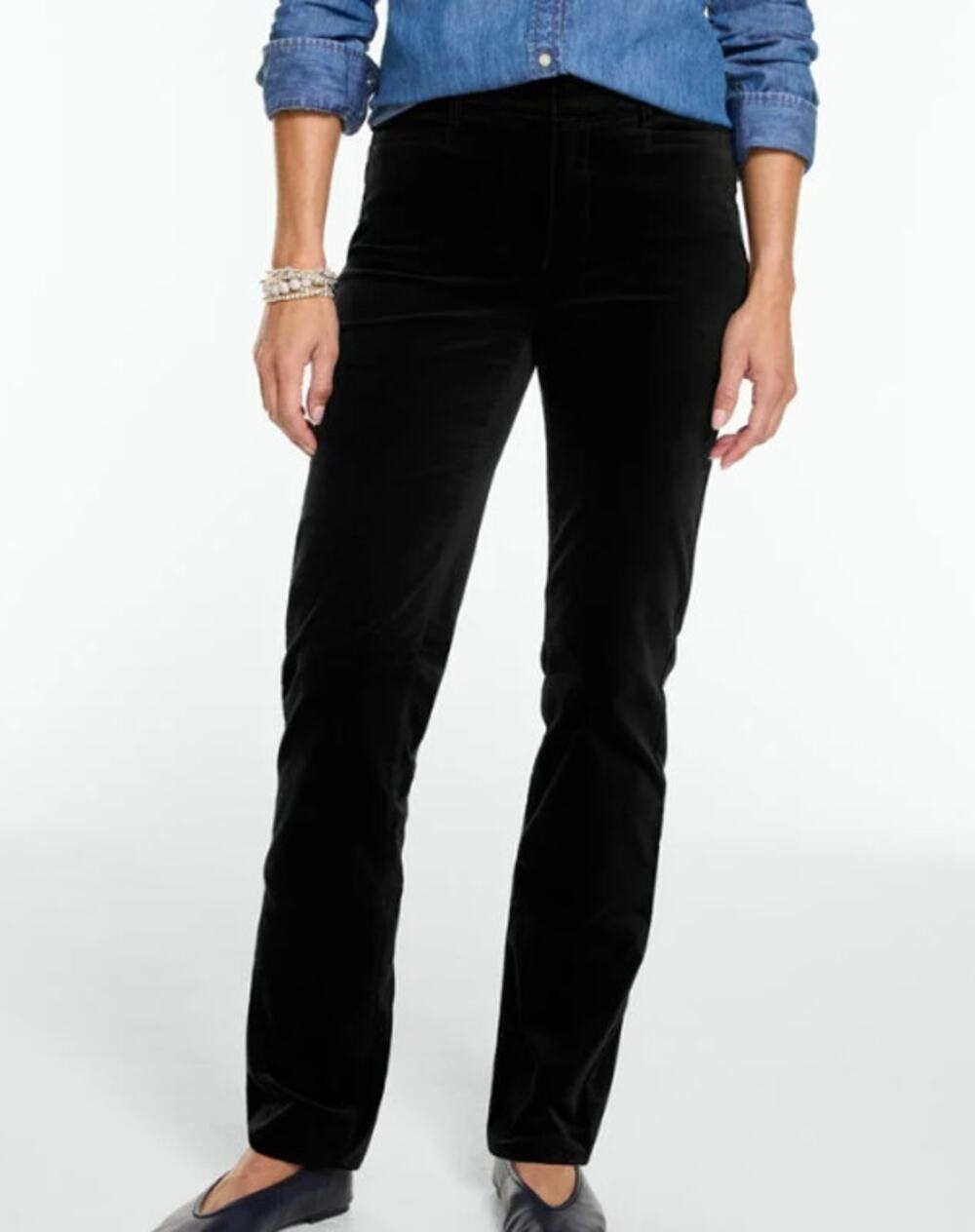Vineyard Vines Womens 12 Jet Black Velveteen 5 Pocket Straight Leg Pant Luxe NWT
